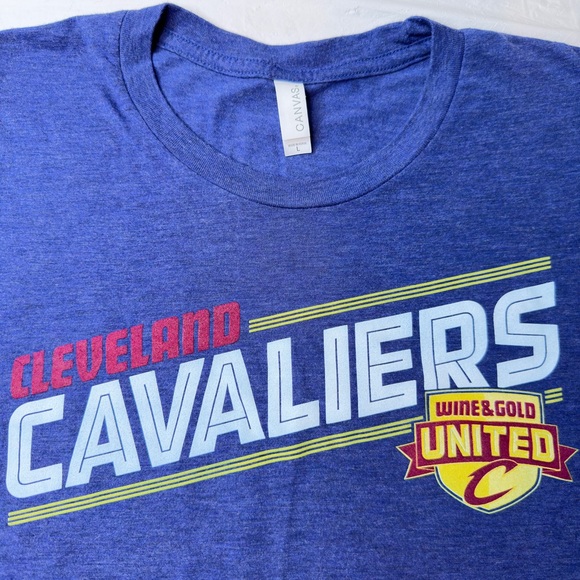Cleveland Cavaliers Wine & Gold Blue Short Sleeve T-Shirt Size Large - Picture 1 of 6